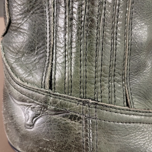 Green Ankle Cowboy Boots - Picture 2 of 6